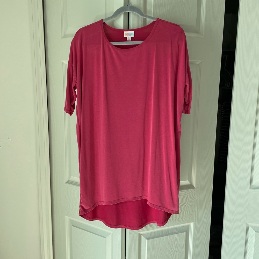LuLaRoe pink tunic teeshirt